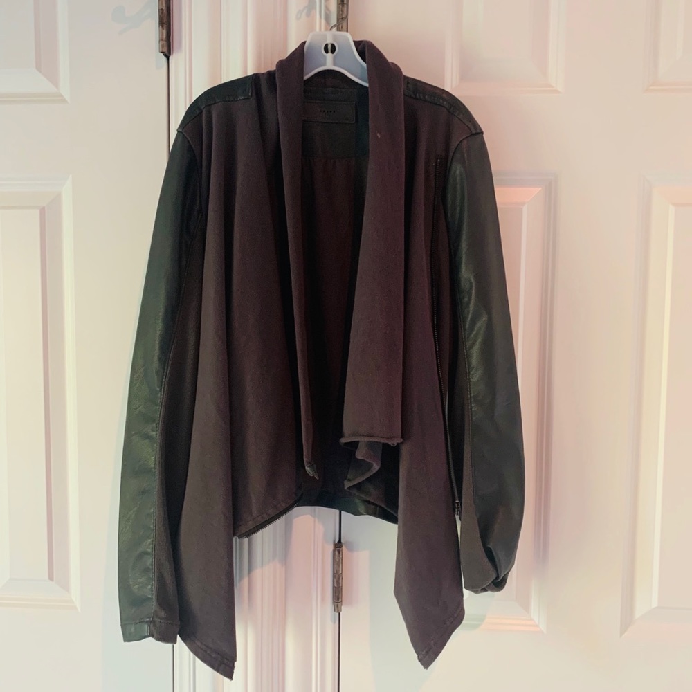 Beautiful Blank NYC leather / cloth jacket